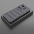 For OPPO Reno11 5G Global Magic Shield TPU + Flannel Phone Case(Dark Grey)