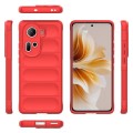 For OPPO Reno11 5G Global Magic Shield TPU + Flannel Phone Case(Red)