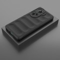 For OPPO Reno11 5G Global Magic Shield TPU + Flannel Phone Case(Black)