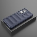 For OPPO Reno11 F 5G Global Magic Shield TPU + Flannel Phone Case(Dark Blue)