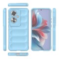 For OPPO Reno11 F 5G Global Magic Shield TPU + Flannel Phone Case(Light Blue)