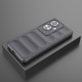 For OPPO Reno11 F 5G Global Magic Shield TPU + Flannel Phone Case(Dark Grey)