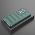 For OPPO Reno11 F 5G Global Magic Shield TPU + Flannel Phone Case(Dark Green)