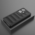 For OPPO Reno11 F 5G Global Magic Shield TPU + Flannel Phone Case(Black)