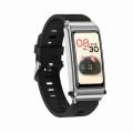 K80 1.57 inch Silicone Band IP67 Earphone Detachable Smart Watch Support Bluetooth Call(Silver)