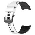 For Samsung Galaxy Watch 6 Sports Two Color Silicone Watch Band(White+Black)