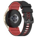 For Samsung Galaxy Watch 6 Sports Two Color Silicone Watch Band(Black+Red)