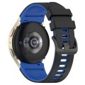 For Samsung Galaxy Watch 6 Sports Two Color Silicone Watch Band(Black+Blue)