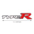 Car TYPE-R Personalized Aluminum Alloy Decorative Stickers, Size:15x3x0.4cm(White Red)