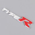 Car TYPE-R Personalized Aluminum Alloy Decorative Stickers, Size:15x3x0.4cm(White Red)