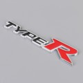 Car TYPE-R Personalized Aluminum Alloy Decorative Stickers, Size:15x3x0.4cm(Black Red)