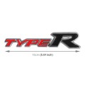 Car TYPE-R Personalized Aluminum Alloy Decorative Stickers, Size:15x3x0.4cm(Red Black)