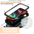 For iPhone 15 Pro Max R-JUST Sliding Camera Life Waterproof Holder Phone Case(Black)