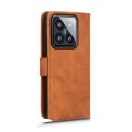 For Xiaomi 14 Skin Feel Magnetic Flip Leather Phone Case(Brown)