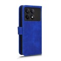 For Xiaomi Redmi K70E Skin Feel Magnetic Flip Leather Phone Case(Blue)