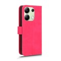 For Xiaomi Redmi Note 13 4G Skin Feel Magnetic Flip Leather Phone Case(Rose Red)