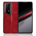 For Honor Magic V2 RSR Porsche Design Cow Pattern Sewing Back Cover Phone Case(Red)