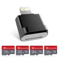 MicroDrive 8pin To TF Card Adapter Mini iPhone & iPad TF Card Reader, Capacity:16GB(Black)