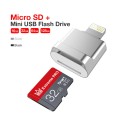 MicroDrive 8pin To TF Card Adapter Mini iPhone & iPad TF Card Reader, Capacity:16GB(Silver)