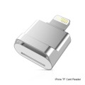 MicroDrive 8pin To TF Card Adapter Mini iPhone & iPad TF Card Reader, Capacity:128GB(Silver)