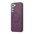For Samsung Galaxy S23+ 5G Side Leather Magsafe Phone Case(Dark Purple)