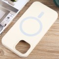 For iPhone 12 MagSafe Liquid Silicone Phone Case(White)