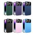 For iPhone 13 Pro Max Large Glass Window PC Phone Case with Integrated Lens Film(Royal Blue)