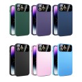 For iPhone 11 Pro Max Large Glass Window PC Phone Case with Integrated Lens Film(Dark Purple)