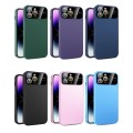 For iPhone 11 Pro Large Glass Window PC Phone Case with Integrated Lens Film(Dark Purple)