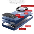 For iPhone SE 2022/2020/8/7 Large Glass Window Magnetic Magsafe Phone Case with Lens Film(Dark Purpl