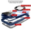 For iPhone 14 Pro Max Large Glass Window Magnetic Magsafe Phone Case with Lens Film(Royal Blue)