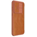 For Samsung Galaxy S23 FE 5G NILLKIN QIN Series Pro Sliding Camera Cover Design Leather Phone Case(B