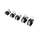 55 PCS Car Rubber Cushion Pipe Clamps Stainless Steel Clamps