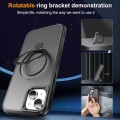 For iPhone 14 Plus MagSafe Magnetic Holder Phone Case(Black)