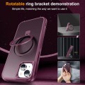 For iPhone 14 Plus MagSafe Magnetic Holder Phone Case(Wine Red)