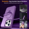 For iPhone 14 Pro MagSafe Magnetic Holder Phone Case(Purple)