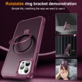 For iPhone 13 Pro MagSafe Magnetic Holder Phone Case(Wine Red)