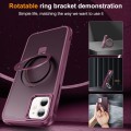 For iPhone 12 / 12 Pro MagSafe Magnetic Holder Phone Case(Wine Red)