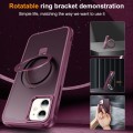 For iPhone 11 MagSafe Magnetic Holder Phone Case(Wine Red)