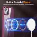 For iPhone 14 Plus MagSafe Magnetic Rotating Holder Phone Case(Wine Red)
