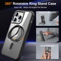 For iPhone 14 Pro MagSafe Magnetic Rotating Holder Phone Case(Black)