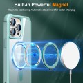 For iPhone 14 Pro MagSafe Magnetic Rotating Holder Phone Case(Lake Blue)