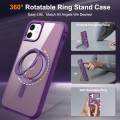 For iPhone 11 MagSafe Magnetic Rotating Holder Phone Case(Purple)