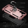 For Samsung Galaxy A25 5G Shockproof TPU + PC Phone Case with Holder(Rose Gold)