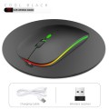 HXSJ M40 2.4GHZ 800,1200,1600dpi Third Gear Adjustment Colorful Wireless Mouse USB Rechargeable(Blac