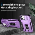 For iPhone 12 / 12 Pro Sliding Camshield Holder Phone Case(Purple)