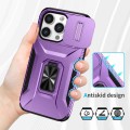 For iPhone 14 Pro Max Sliding Camshield Holder Phone Case(Purple)