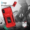 For iPhone XS Max Sliding Camshield Holder Phone Case(Red)