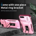 For iPhone 7 Plus Sliding Camshield Holder Phone Case(Pink + Rose Red)