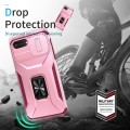 For iPhone 7 Plus Sliding Camshield Holder Phone Case(Pink + Rose Red)